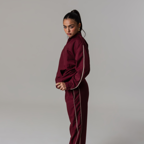 Calça Esportiva Listra Lateral Bordô