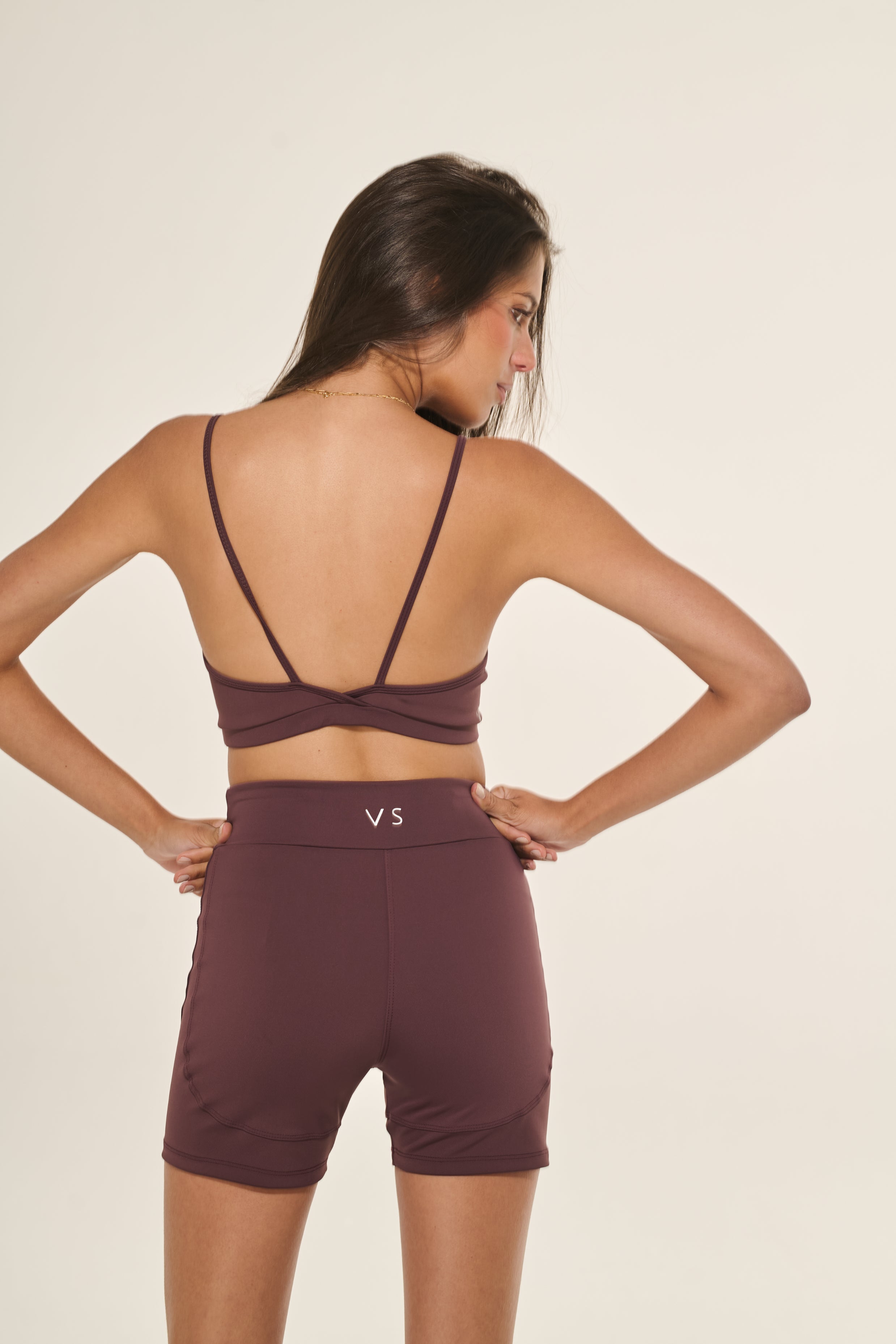 Top Alças Finas Marrom Ébano