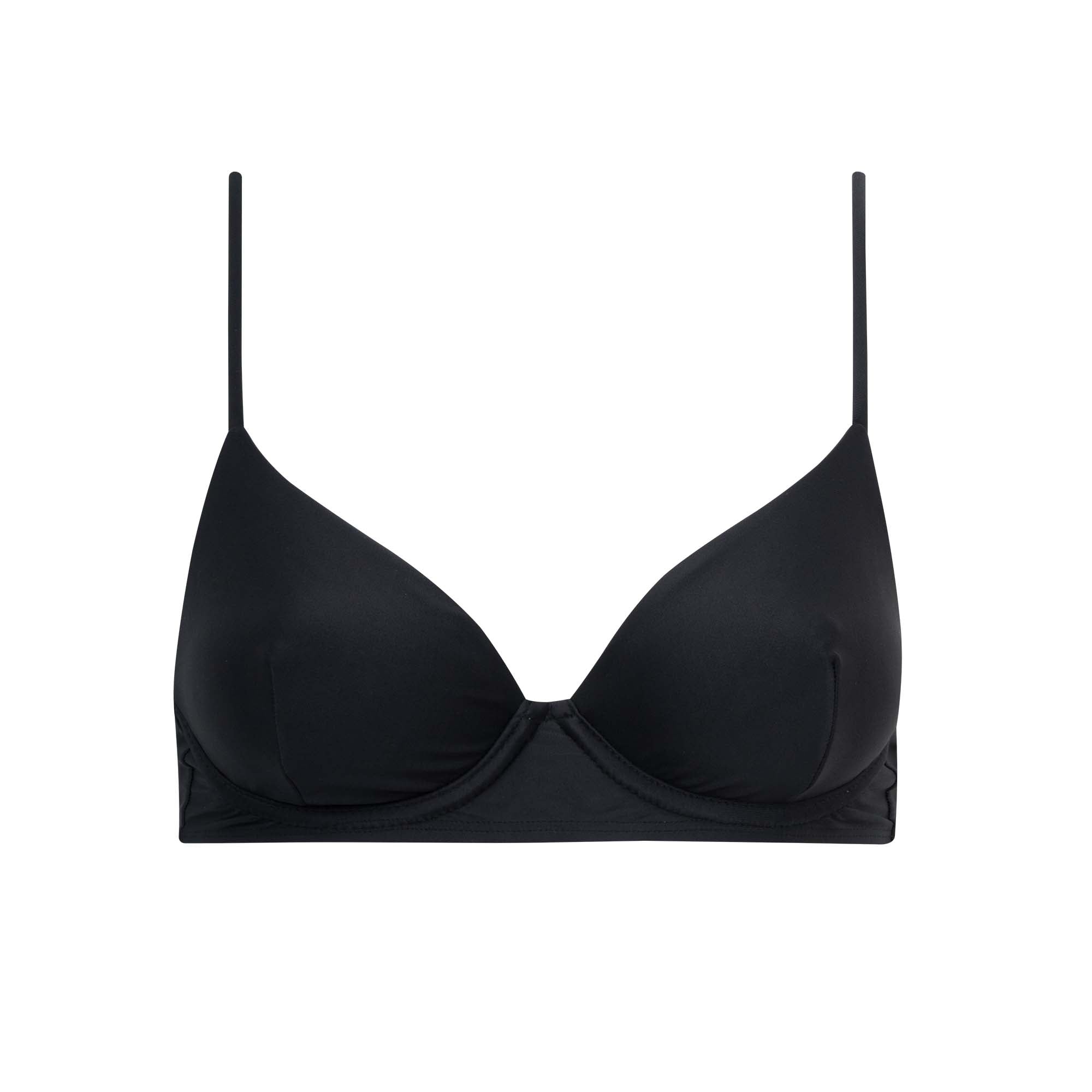 Conjunto Top Com Aro Tradicional Preto + Calcinha Asa Delta Mini Preto