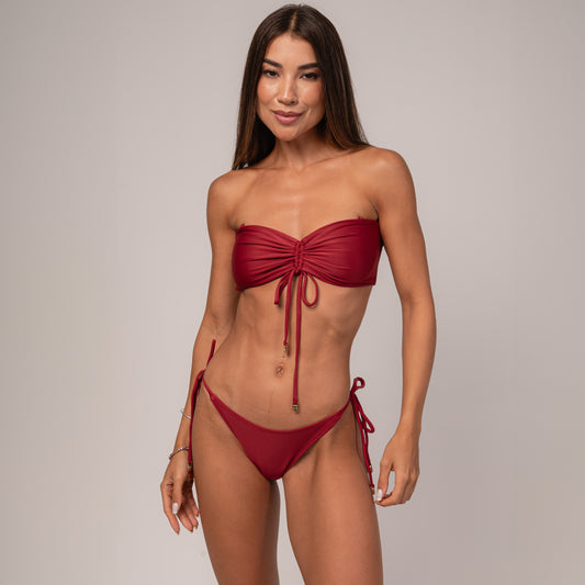 Calcinha de Amarrar Tradicional Vermelho Cereja