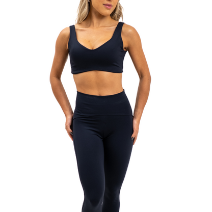 Calça Legging Com Recortes Preto