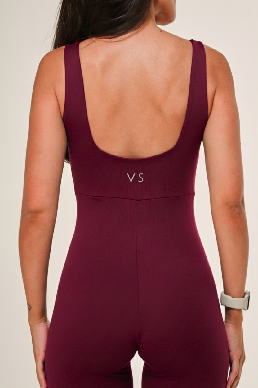 Macaquinho Fitness Decote Costas