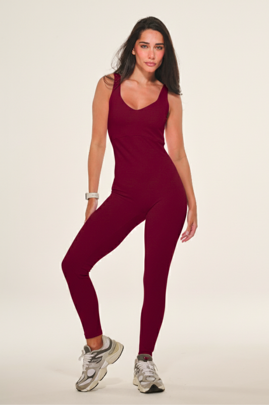 Macacão Fitness Decote Costas