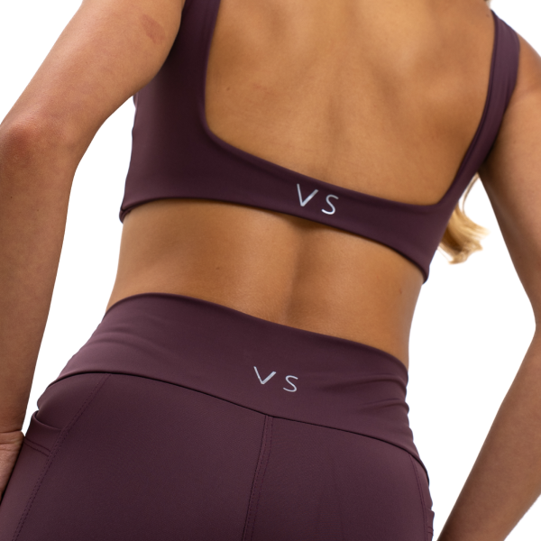 Calça Legging com Bolsos Laterais Marrom Ébano