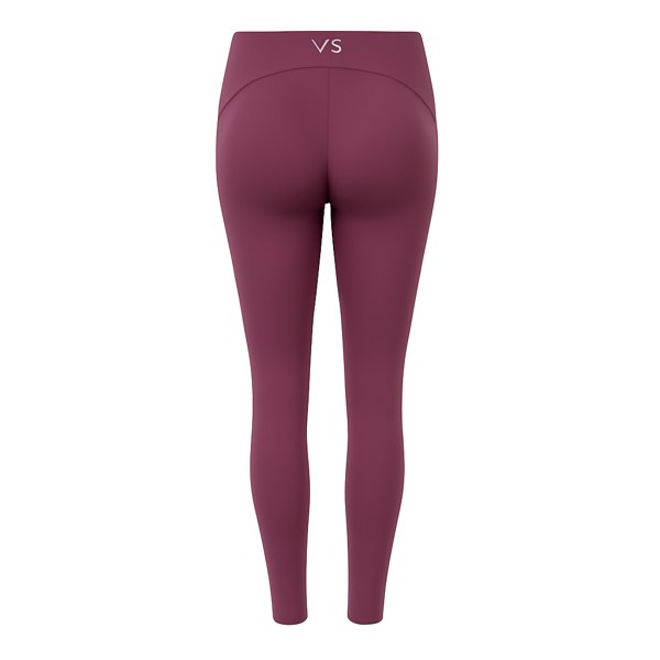 Calça Legging com Recortes Marrom Ébano