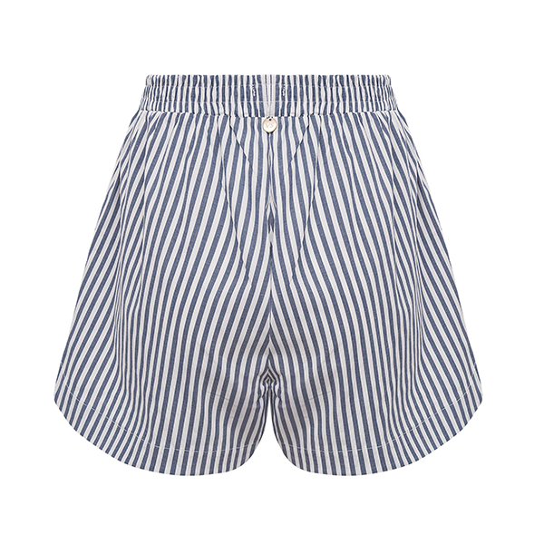 Short Boxer Em Listras Azul