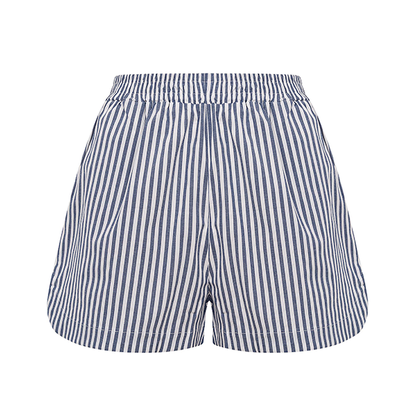 Short Boxer Em Listras Azul