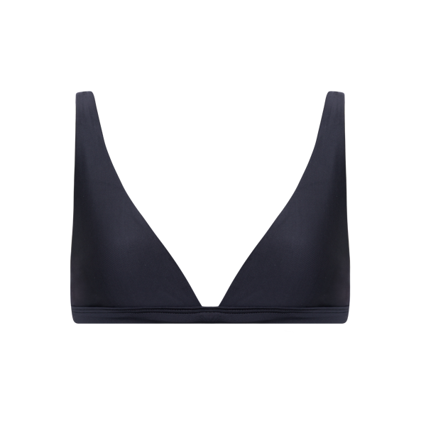 Calcinha Cortininha Essencial Preto + Top Triângulo Sem Costura Preto