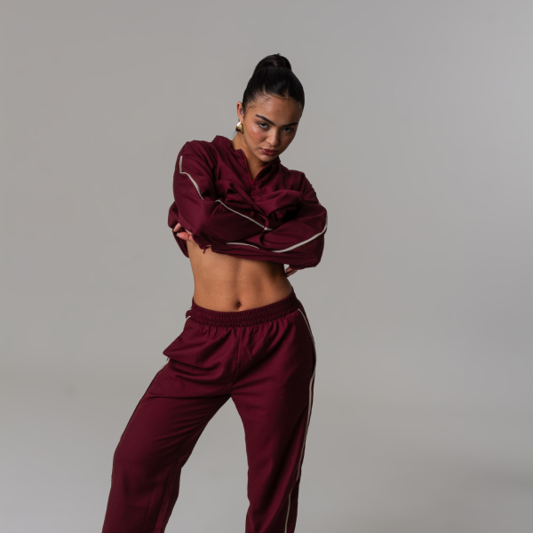 Casaco Esportivo Listra Lateral Bordô