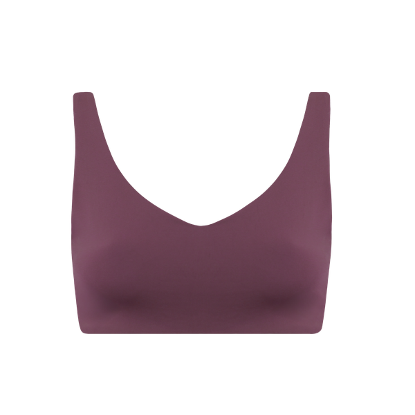 Top Alças Largas Decote Costas Marrom Ébano